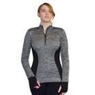 Women's Snow Angel Minx Hourglass Quarter Zip Top, Size: Medium, Med Grey