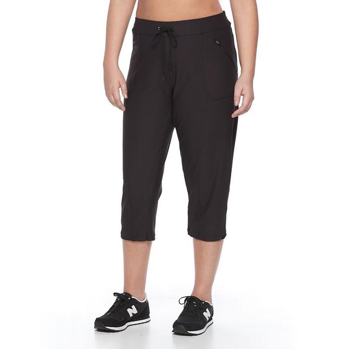 Plus Size Tek Gear&reg; Weekend Cinched Capris, Women's, Size: 2xl, Black