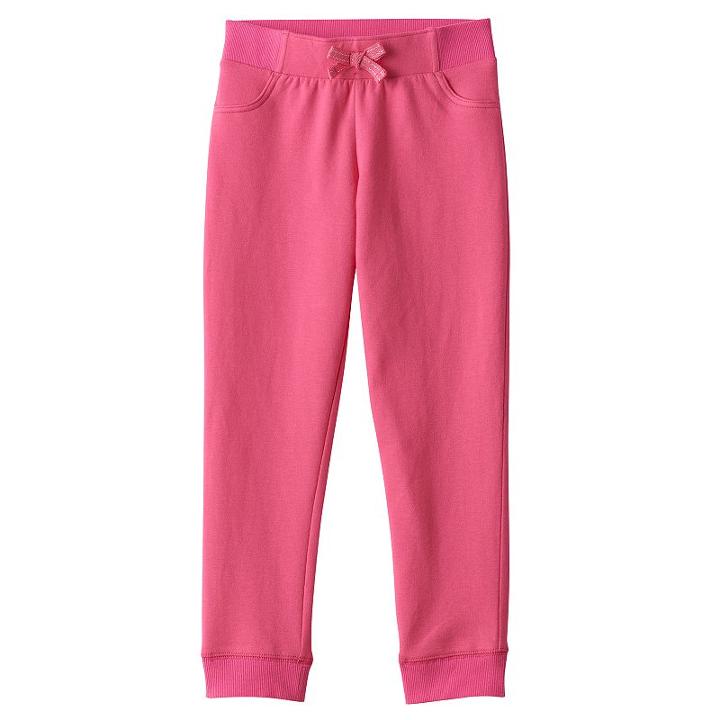 Girls 4-10 Jumping Beans&reg; Solid Jogger Pants, Girl's, Size: 7, Med Pink