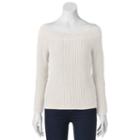 Juniors' Pink Republic Off The Shoulder Sweater, Girl's, Size: Xs, Natural