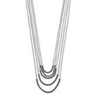 Simply Vera Vera Wang Two Tone Multi Strand Long Necklace, Women's, Black