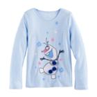Disney's Frozen Olaf Girls 4-7 Glittery Graphic Tee By Jumping Beans&reg;, Size: 6x, Light Blue