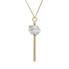 Amore By Simone I. Smith A Sweet Touch Of Hope 18k Gold Over Silver Crystal Lollipop Pendant, Women's, Size: 18, White