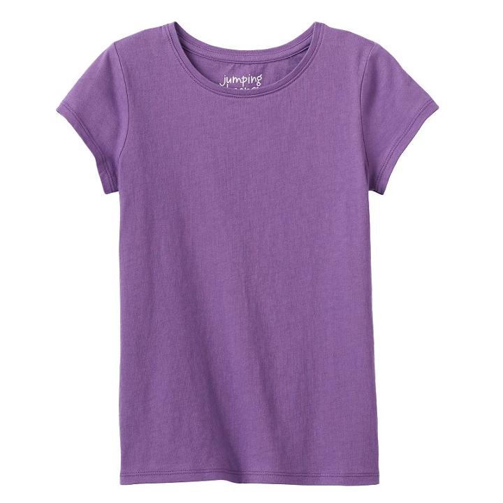 Girls 4-10 Jumping Beans&reg; Short-sleeved Solid Tee, Size: 8, Med Purple