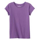 Girls 4-10 Jumping Beans&reg; Short-sleeved Solid Tee, Size: 8, Med Purple