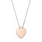 14k Rose Gold Heart Shield Pendant Necklace, Women's, Size: 18, Pink