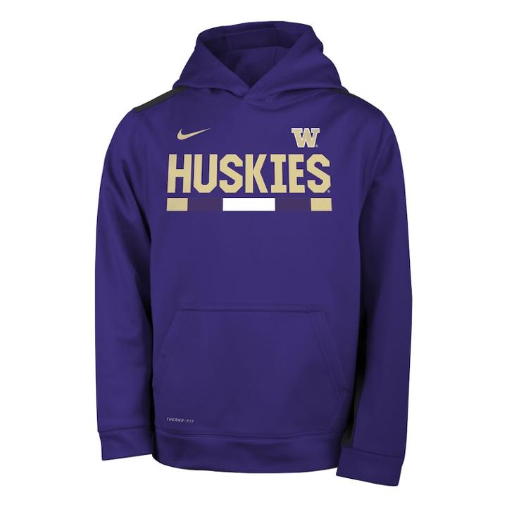 Boys 8-20 Nike Washington Huskies Therma-fit Hoodie, Size: M 10-12, Purple