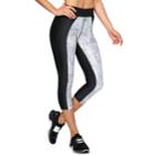 Women's Under Armour High Waisted Heatgear Print Capri Leggings, Size: Xl, Black
