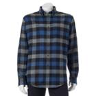 Men's Croft & Barrow&reg; Slim-fit Plaid Flannel Button-down Shirt, Size: Large, Black