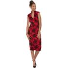 Juniors' Almost Famous Floral Ponte Bodycon Dress, Teens, Size: Medium, Light Red