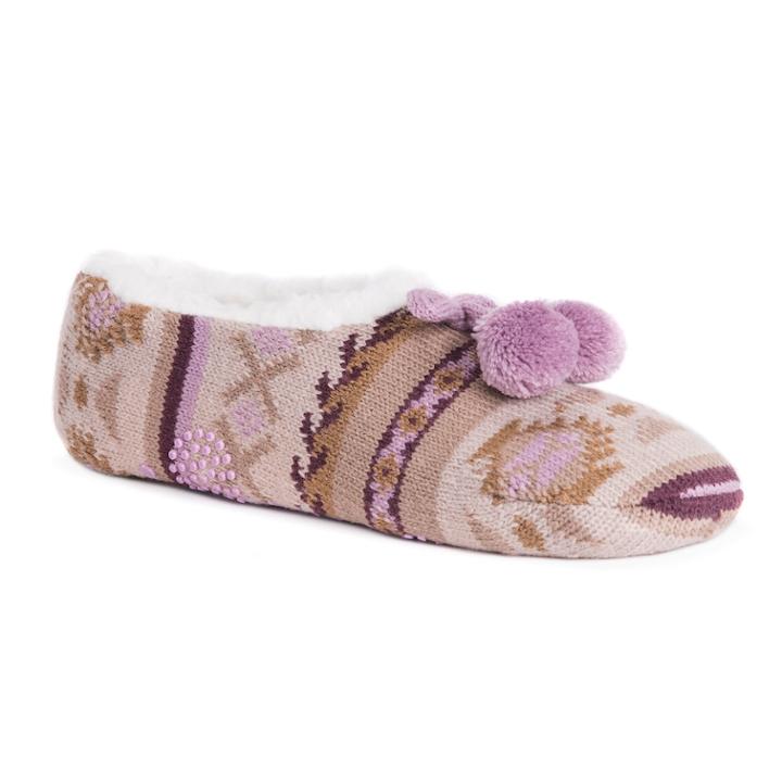 Women's Muk Luks Knit Ballet Slippers, Size: S-m, Purple