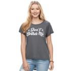 Juniors' Freeze Don't Bother Me Graphic Tee, Teens, Size: Large, Grey (charcoal)
