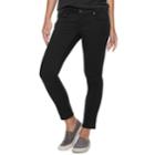 Petite Sonoma Goods For Life&trade; Sateen Midrise Skinny Pants, Women's, Size: 14 Petite, Black