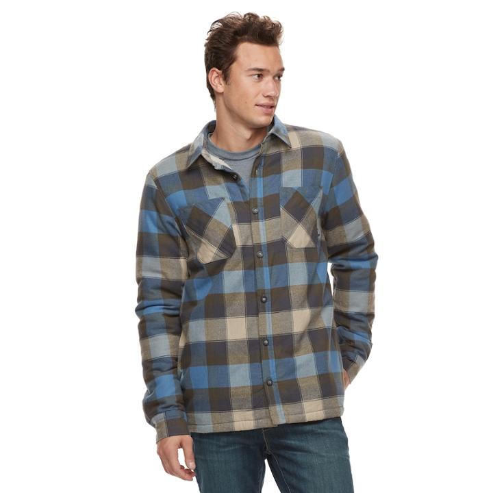 Men's Vans Make Mind Sherpa-lined Shirt Jacket, Size: Medium, Dark Green