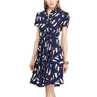Petite Chaps Sailboat Print Shirtdress, Women's, Size: S Petite, Pink Ovrfl