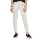 Juniors' Rewind Techno Fit Zipper Skinny Pants, Teens, Size: 5, White Oth