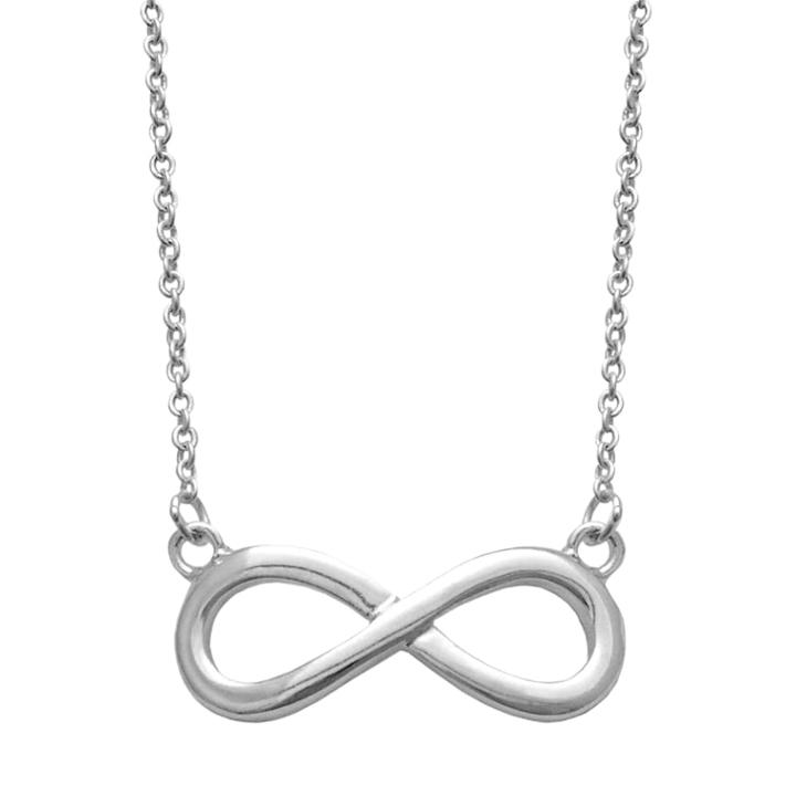 Silver-plated Infinity Necklace, Women's, Size: 17, Grey