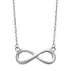 Silver-plated Infinity Necklace, Women's, Size: 17, Grey