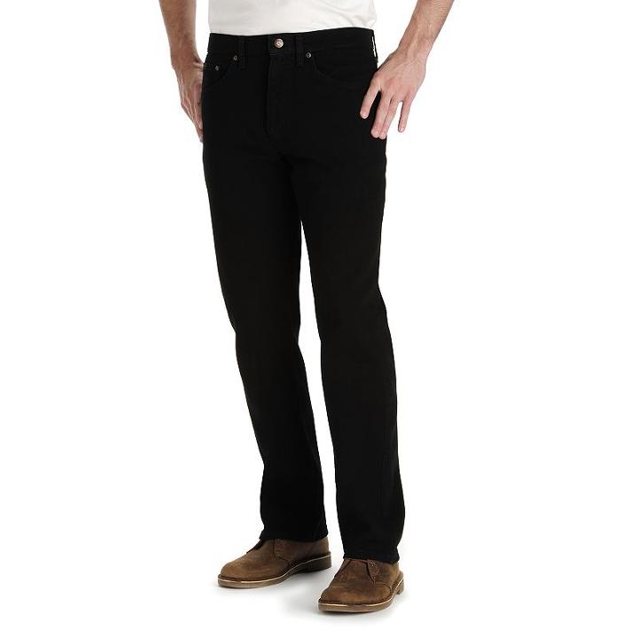 Men's Lee Premium Select Classic Active Comfort Straight Leg Jeans, Size: 38x32, Black