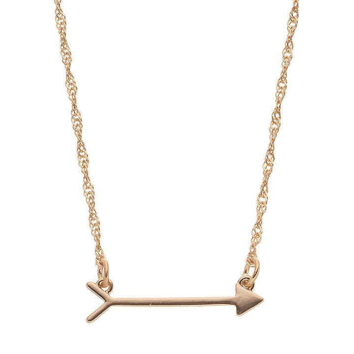 Lc Lauren Conrad Arrow Necklace, Women's, Gold