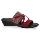 Tuscany By Easy Street Palazzo Women's Sandals, Size: 7 Wide, Red