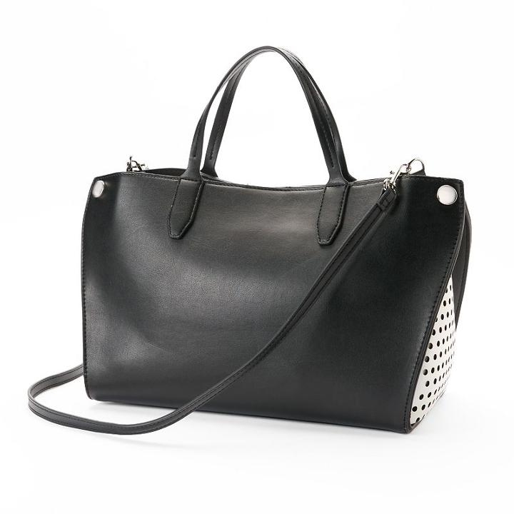 Mondani Shayna Perforated Convertible Satchel, Women's, Black