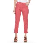 Petite Gloria Vanderbilt Amanda Cuffed Ankle Pants, Women's, Size: 16 Petite, Brt Pink