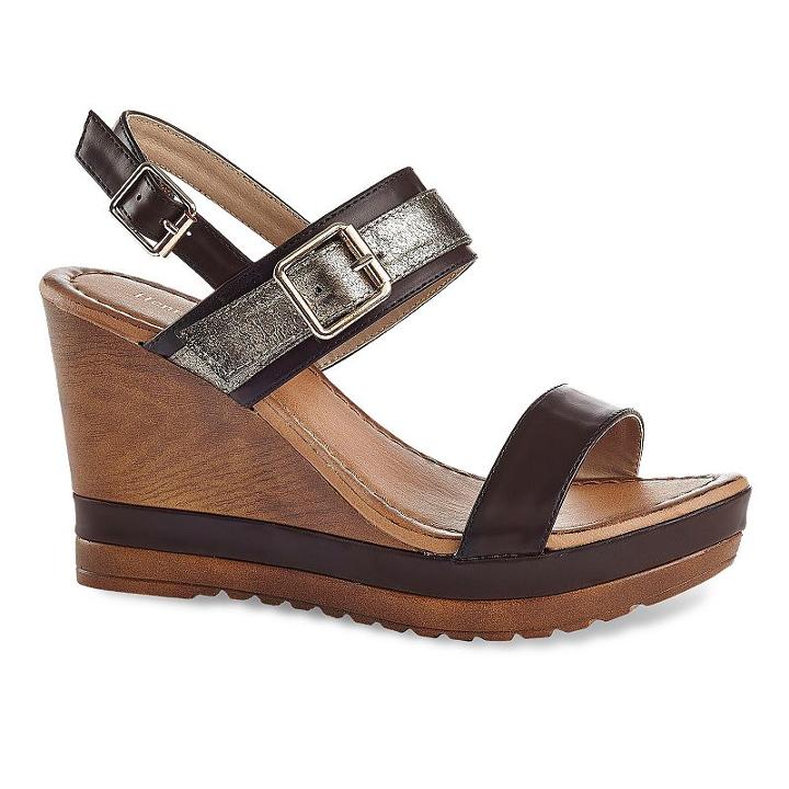 Henry Ferrera Reserve Women's Wedge Sandals, Size: 9, Dark Brown