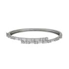 Simply Vera Vera Wang Sterling Silver Lab-created White Sapphire Bypass Bangle Bracelet, Women's, Size: 7