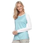 Women's Columbia Fork Stream Colorblock Hooded Tee, Size: Medium, Green Oth