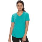 Women's Tek Gear&reg; Easy Nep V-neck Yoga Tee, Size: Xxl, Turquoise/blue (turq/aqua)