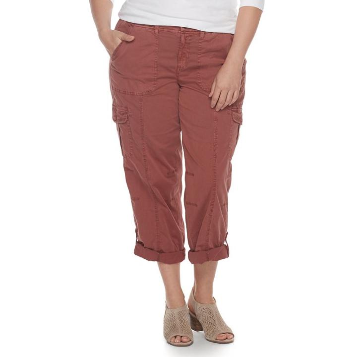 Plus Size Sonoma Goods For Life&trade; Utility Capris, Women's, Size: 22 W, Pink
