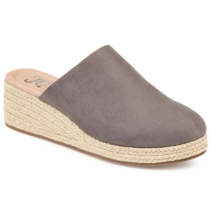 Journee Collection Lolita Women's Espadrille Wedges, Size: 10, Grey
