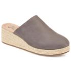 Journee Collection Lolita Women's Espadrille Wedges, Size: 10, Grey