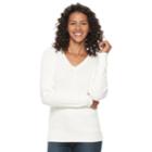 Women's Croft & Barrow&reg; Cable-knit Sweater, Size: Xl, White
