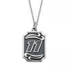 Insignia Collection Nascar Denny Hamlin Stainless Steel 11 Pendant, Women's, Size: 18, Grey