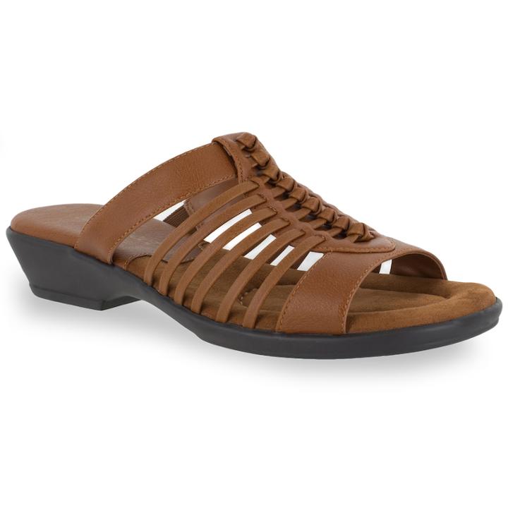 Easy Street Nola Women's Mules, Size: 7 Wide, Med Brown