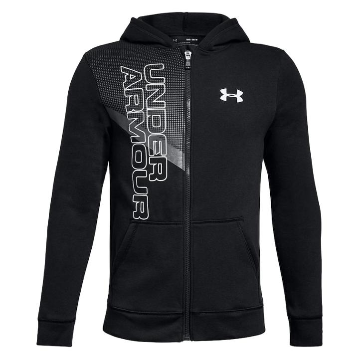 Boys 8-20 Under Armour Off Court Fleece Full-zip Hoodie, Size: Large, Black