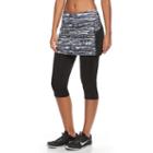 Women's Tek Gear&reg; Core Performance Tennis Skirted Capri Leggings, Size: Xs, Black