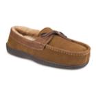 Men's Chaps Wide Width Suede Moccasin Slippers, Size: Xxl, Dark Beige