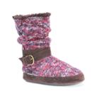Muk Luks Women's Lisen Knit Boot Slippers, Size: Small, Dark Red