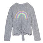 Girls 7-16 Harper & Elliott Tie-front Hatchi Graphic Tee, Size: Xl, Light Grey