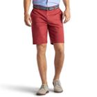Men's Lee Walker Flat-front Shorts, Size: 29, Dark Red