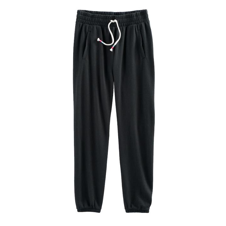 Girls 7-16 & Plus Size So&reg; Cinched Cuff Sweatpants, Size: 12 1/2, Black