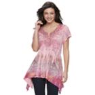 Women's World Unity Crochet Medallion Top, Size: Small, Pink