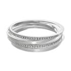 Jennifer Lopez Simulated Crystal Bangle Bracelet Set, Women's, Silver