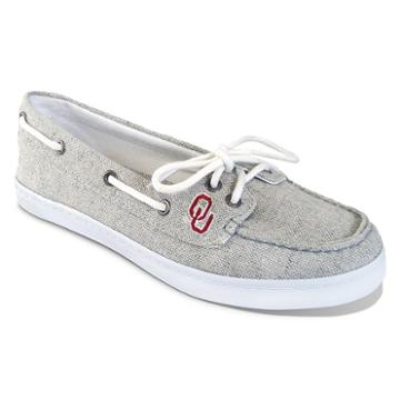 Women's Campus Cruzerz Oklahoma Sooners Kauai Boat Shoes, Size: 11, Grey