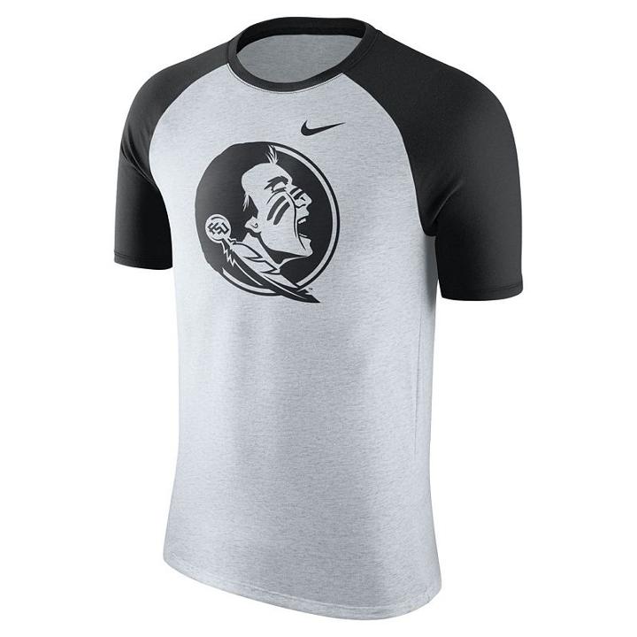 Men's Nike Florida State Seminoles Raglan Tee, Size: Medium, Natural