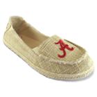 Women's Campus Cruzerz Alabama Crimson Tide Sparkle Cabo Slip-on Shoes, Size: 10, Beig/green (beig/khaki)