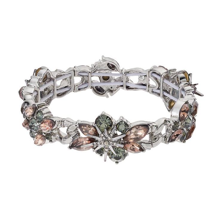 Simply Vera Vera Wang Starburst Stone Cluster Stretch Bracelet, Women's, Blue
